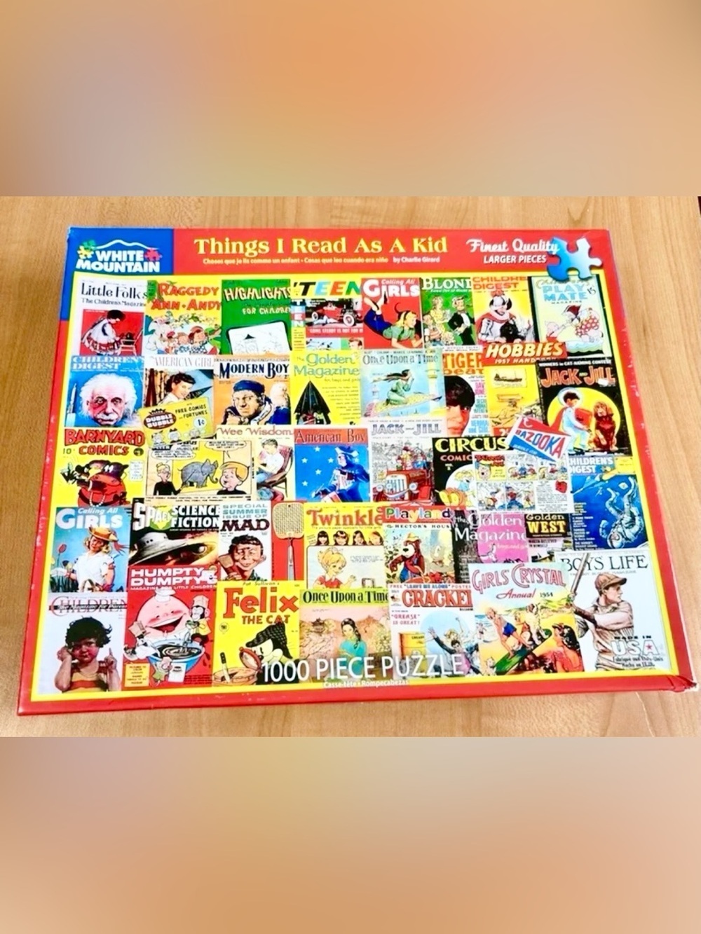 White mountain puzzle Things I read as a kid 1,000 pieces complete